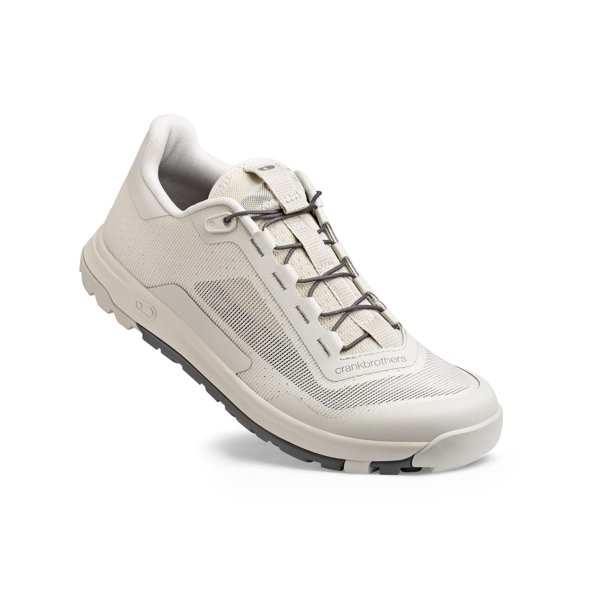 Stamp Trail Speed Lace Vent Flat Shoes - Bone/Grey | Crankbrothers