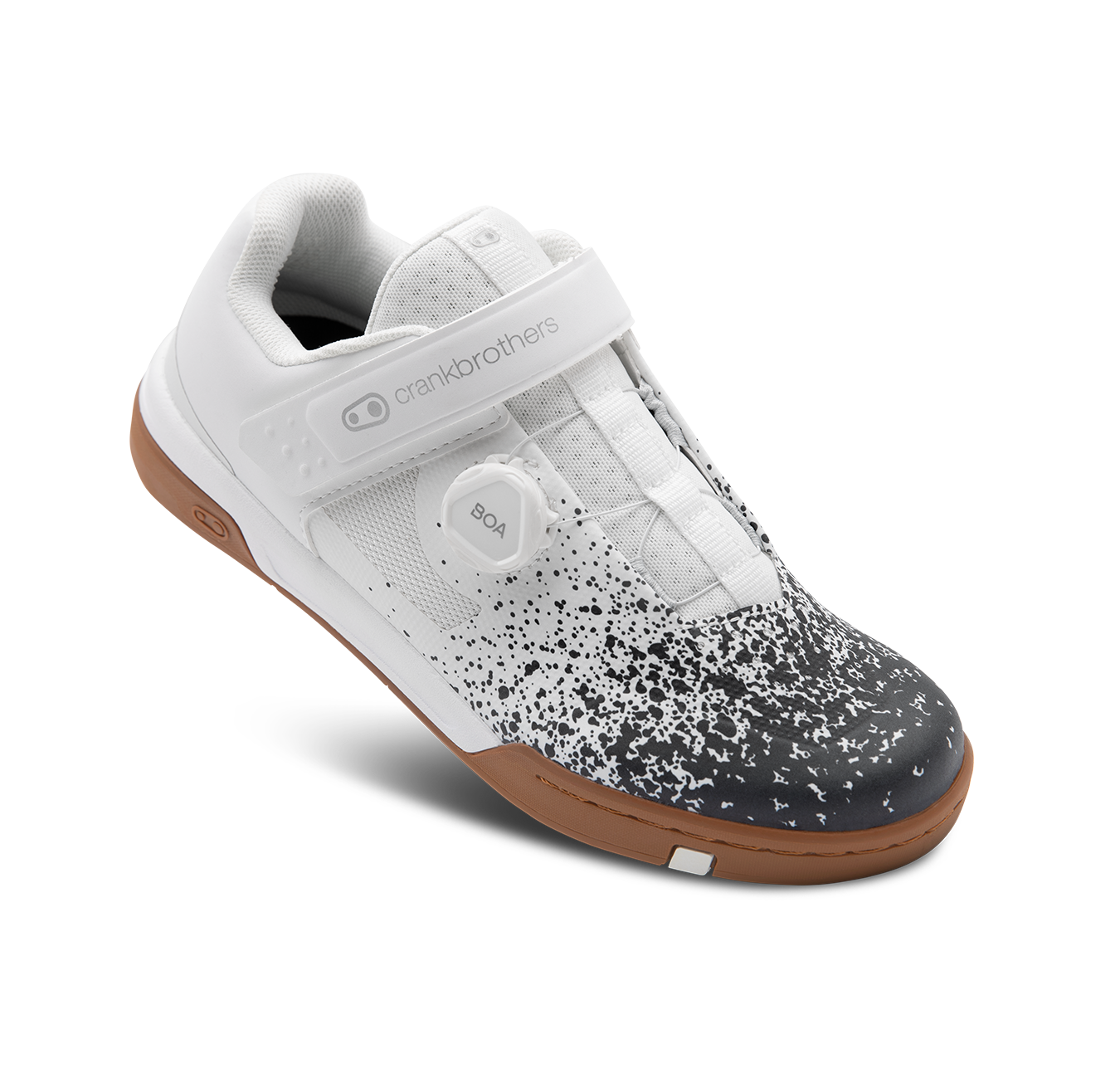 Stamp BOA® Flat Shoes Black/White Splatter Crankbrothers