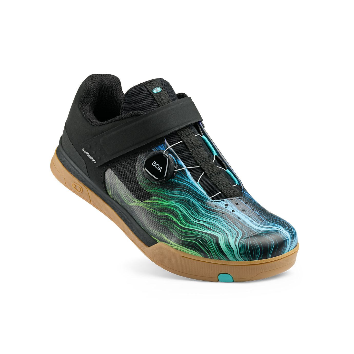 Mallet BOA® Clip-In Shoes - Black/Blue Swirl | Crankbrothers Mallet BOA® Clip-In Shoes - Black/Blue Swirl | Crankbrothers