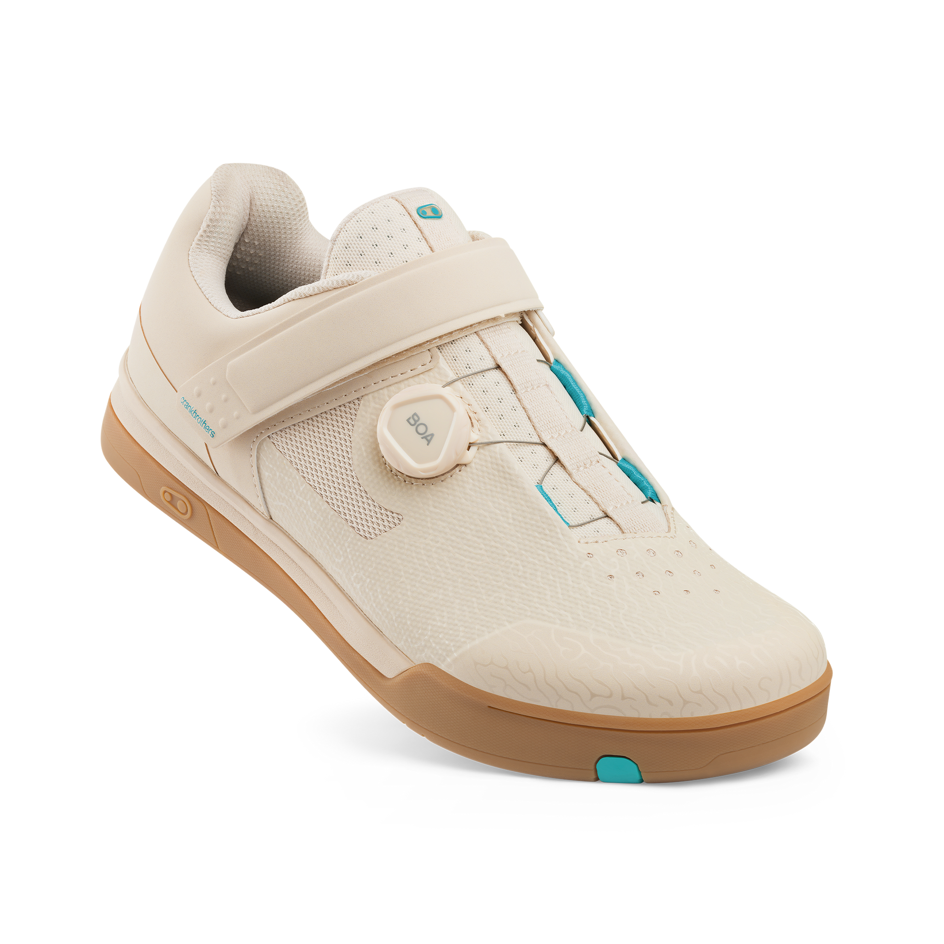 Mallet BOA® Clip-In Shoes - Sand/Teal | Crankbrothers