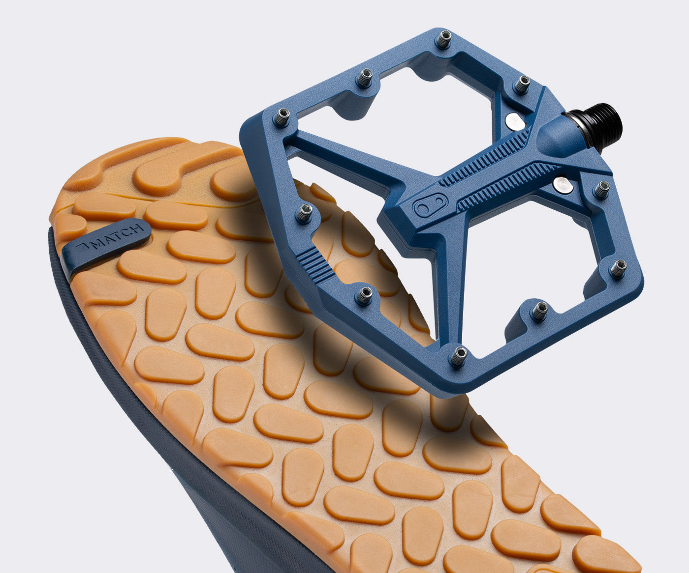 Stamp Trail Lace Flat Shoes - Navy/Gum | Crankbrothers