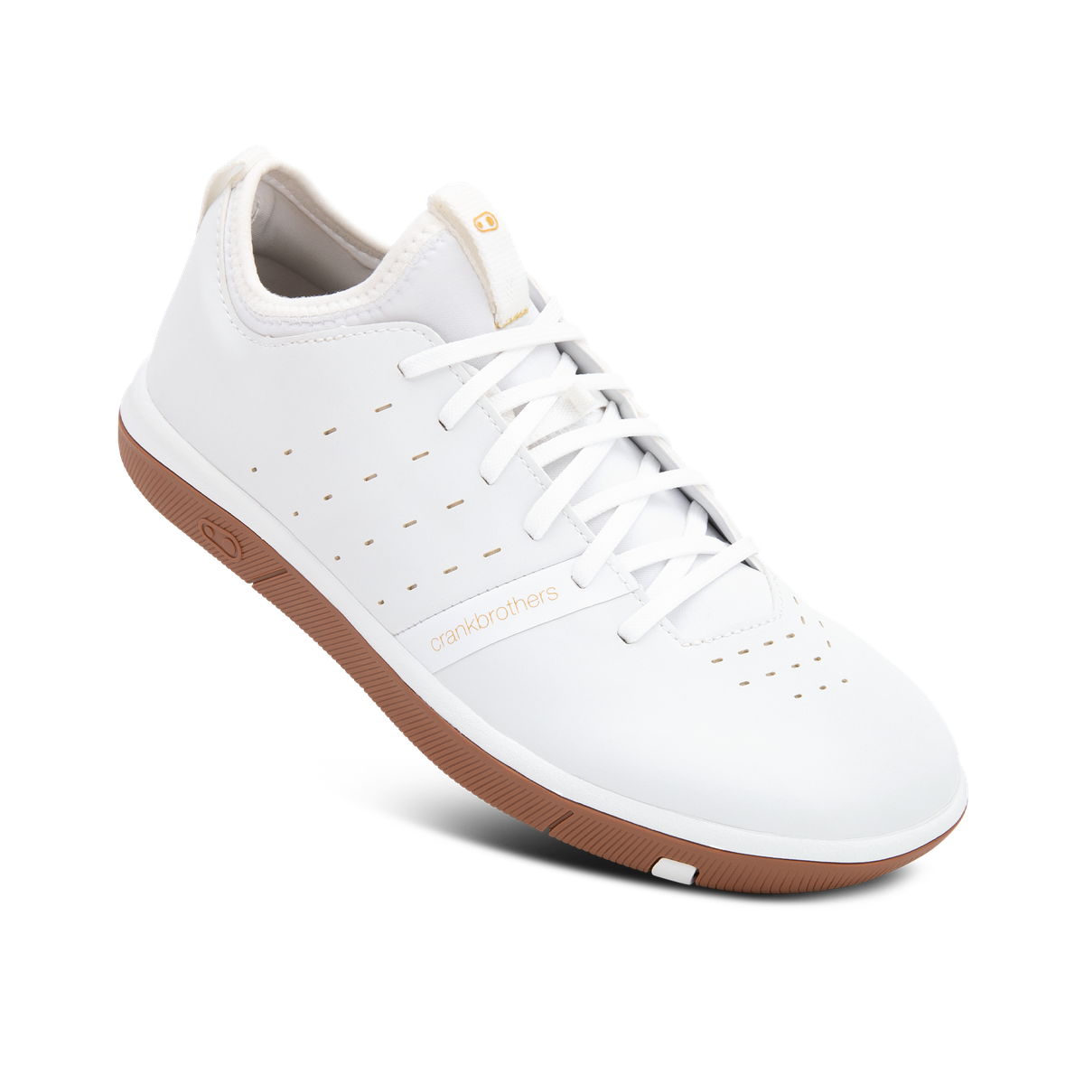 Stamp Street Fabio Flat Shoes - White/Gum | Crankbrothers