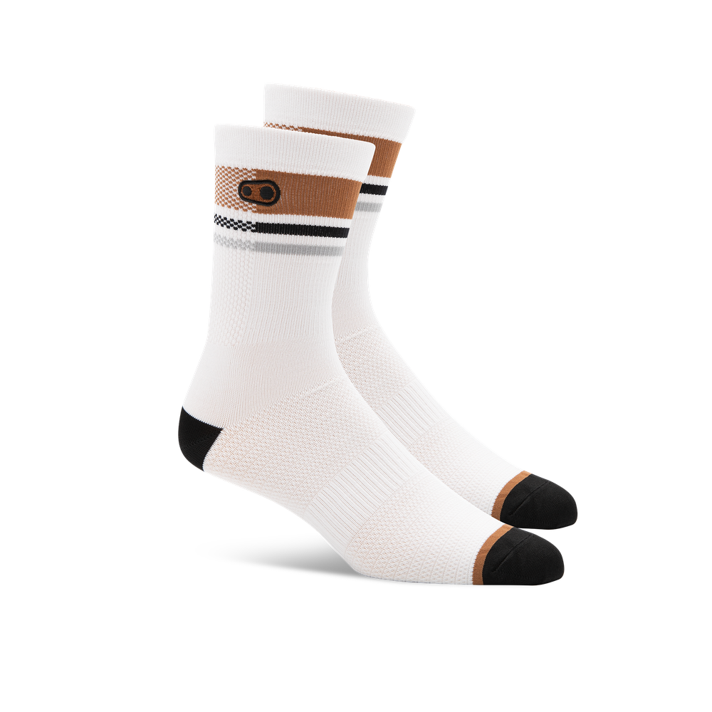 Icon MTB Socks - White/Brown