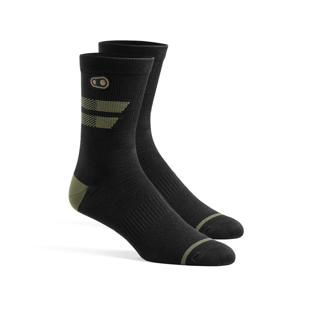 Ranger MTB Socks - Black/Green | Crankbrothers