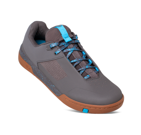 Stamp Lace Flat Shoes Grey Blue Splatter Crankbrothers